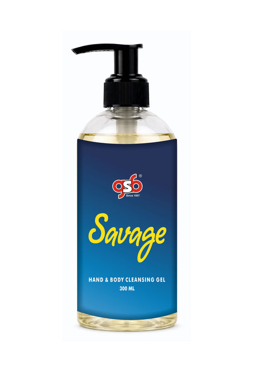 GSB Savage Hand And Body Cleansing Gel Inspired From Doir Savage | Luxury Body Wash & Shower Gel With Long Lasting Aroma | No Parabens & Silicones | 300 ml