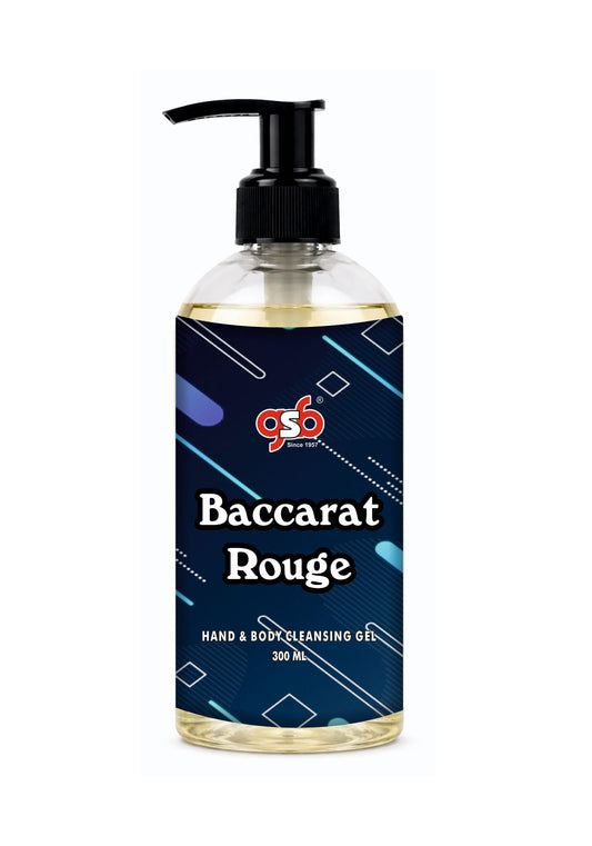 GSB Baccarat Hand And Body Cleansing Gel Inspired From Baccarat Rouge 540 | Luxury Body Wash & Shower Gel With Long Lasting Aroma | No Parabens & Silicones | 300 ml