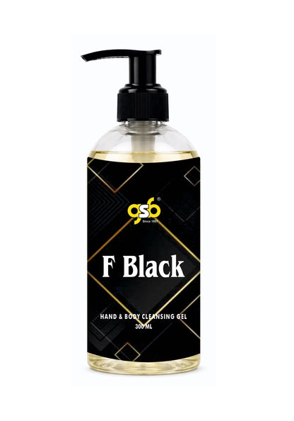 GSB F Black Hand And Body Cleansing Gel Inspired From Frrari Black | Luxury Body Wash & Shower Gel With Long Lasting Aroma | No Parabens & Silicones | 300 ml