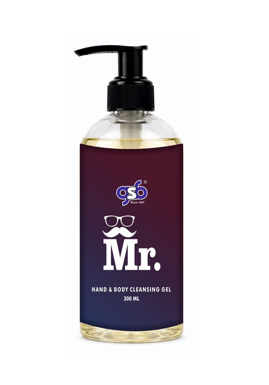 GSB  Mr Hand And Body Cleansing Gel Inspired From Mr Broberry | Luxury Body Wash & Shower Gel With Long Lasting Aroma | No Parabens & Silicones | 300 ml