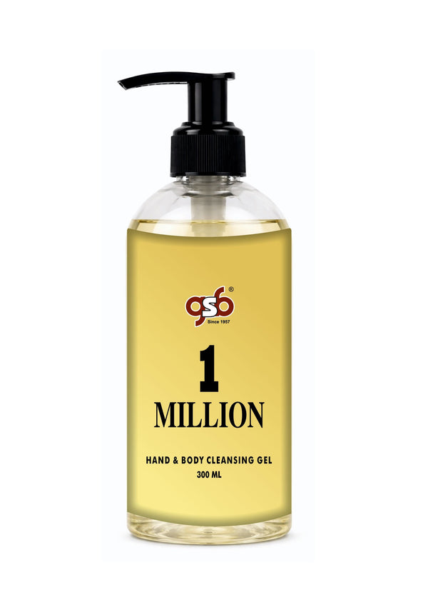 GSB One Million Hand And Body Cleansing Gel Inspired From Pcao Rbbane One Million | Luxury Body Wash & Shower Gel With Long Lasting Aroma | No Parabens & Silicones | 300 ml
