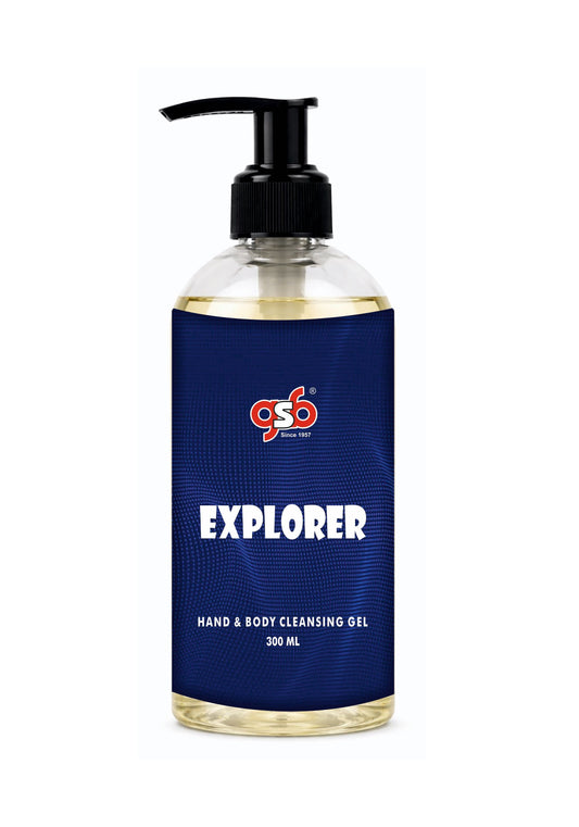 GSB Explorer Hand And Body Cleansing Gel Inspired From Mnot Blanc Explorer  | Luxury Body Wash & Shower Gel With Long Lasting Aroma | No Parabens & Silicones | 300 ml