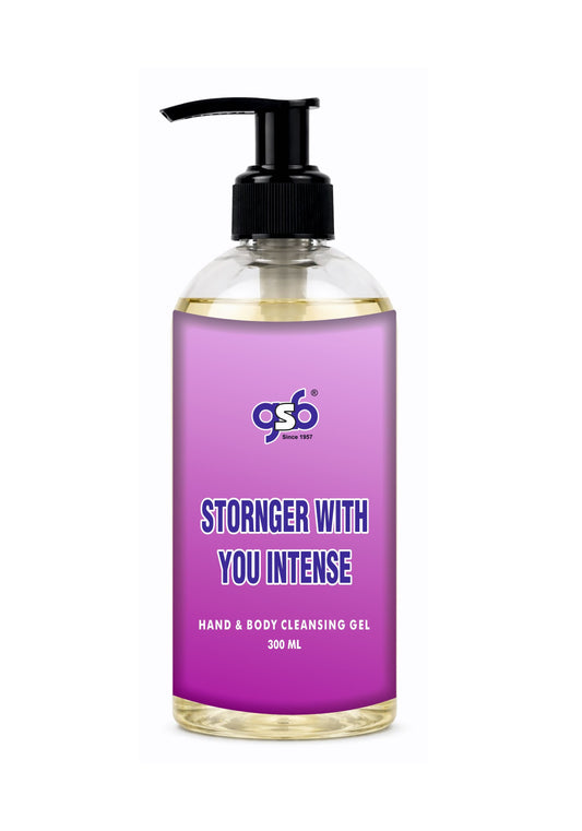 GSB Stronger Hand And Body Cleansing Gel Inspired From Stronger With You Axmani | Luxury Body Wash & Shower Gel With Long Lasting Aroma | No Parabens & Silicones | 300 ml