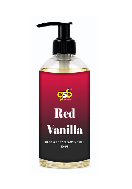 GSB Vanilla Hand And Body Cleansing Gel Inspired From Zrra Red Vanilla | Luxury Body Wash & Shower Gel With Long Lasting Aroma | No Parabens & Silicones | 300 ml