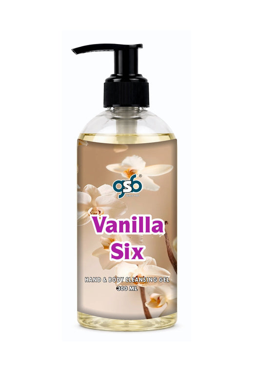 GSB Vanilla Six Hand And Body Cleansing Gel Inspired From Fom Tord Vanilla Six | Luxury Body Wash & Shower Gel With Long Lasting Aroma | No Parabens & Silicones | 300 ml