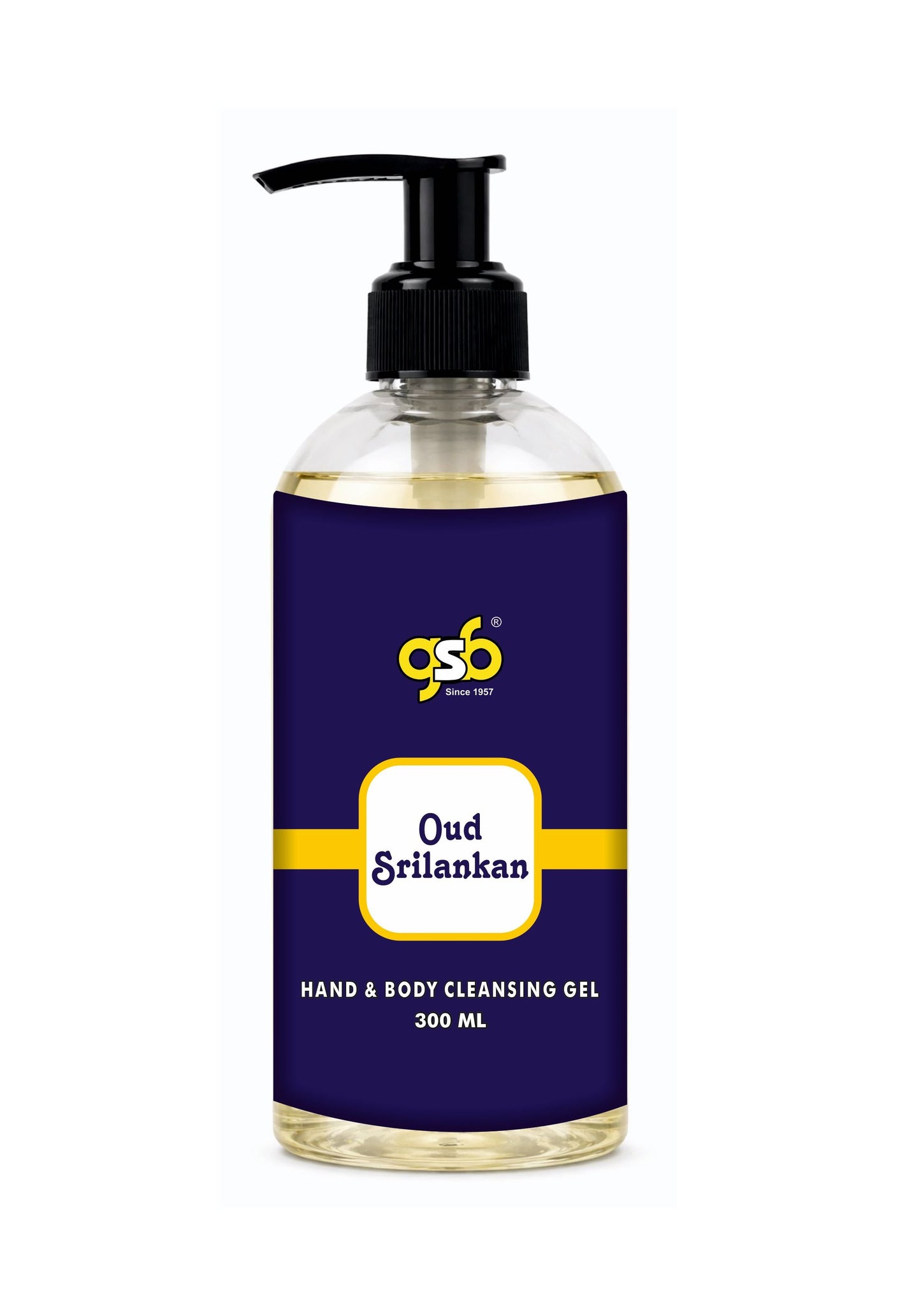 GSB Oud Srilankan Hand And Body Cleansing Gel | Luxury Body Wash & Shower Gel With Long Lasting Aroma | No Parabens & Silicones | Suitable for All Skin Types | 300 ml