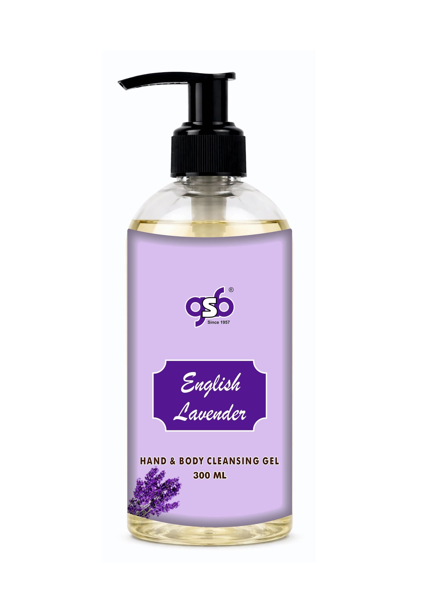 GSB English Lavender Hand And Body Cleansing Gel | Luxury Body Wash & Shower Gel With Long Lasting Aroma | No Parabens & Silicones | Suitable for All Skin Types | 300 ml