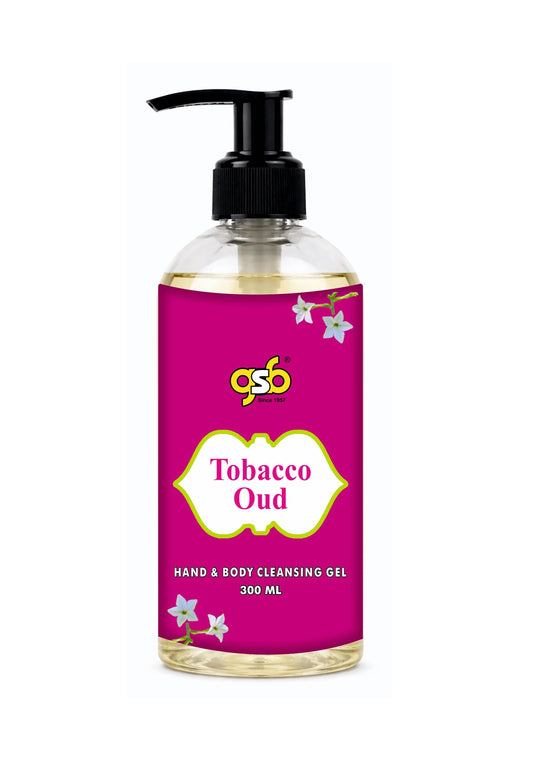 GSB Tobacco Oud Hand And Body Cleansing Gel Inspired From Ford Tom Tobacco Oud | Luxury Body Wash & Shower Gel With Long Lasting Aroma | No Parabens & Silicones | 300 ml