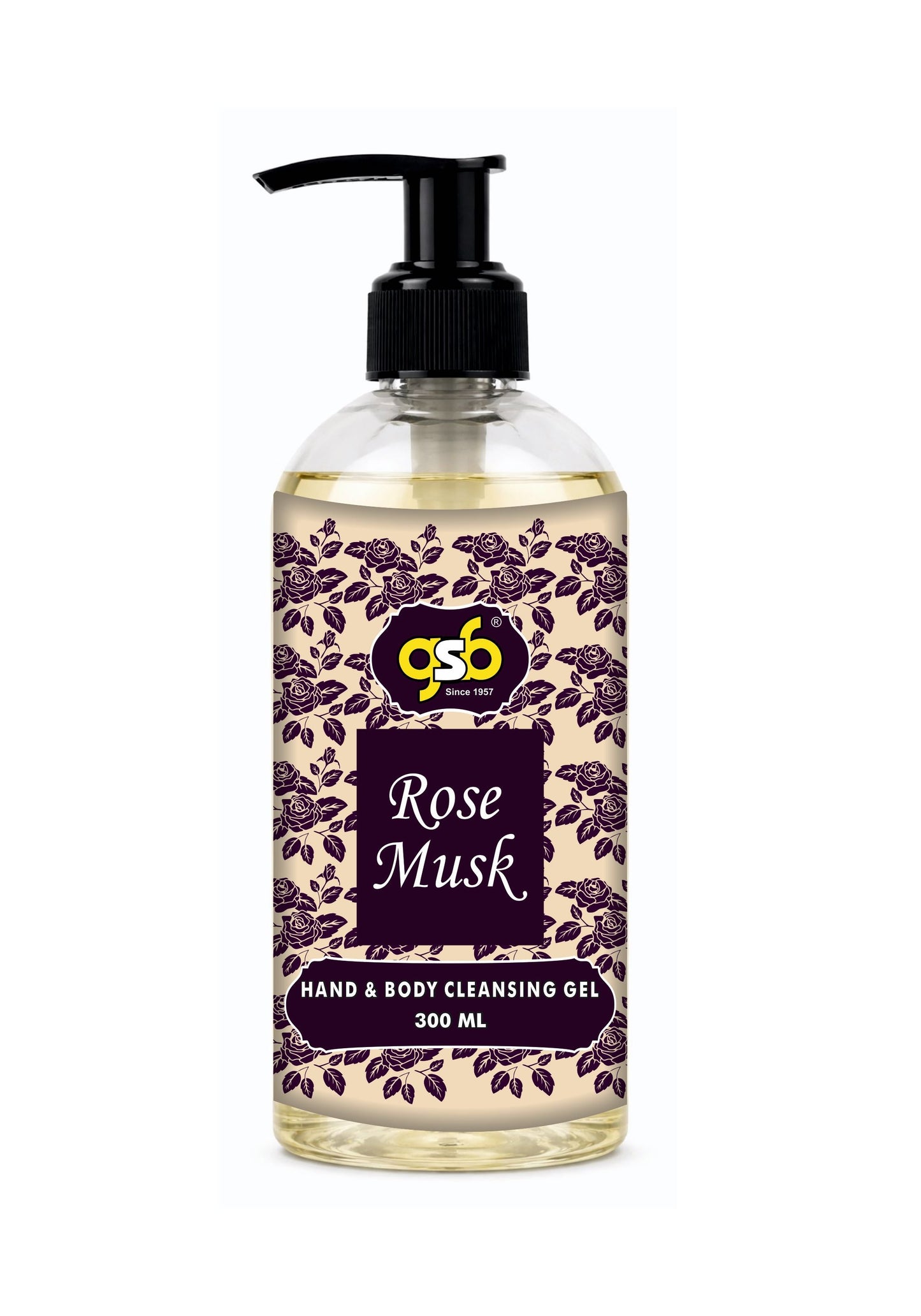 GSB Rose Musk Hand And Body Cleansing Gel | Luxury Body Wash & Shower Gel With Long Lasting Aroma | No Parabens & Silicones | Suitable for All Skin Types | 300 ml