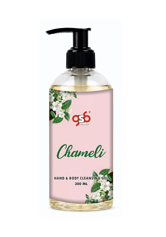 GSB Chameli Hand And Body Cleansing Gel | Luxury Body Wash & Shower Gel With Long Lasting Aroma | No Parabens & Silicones | Suitable for All Skin Types | 300 ml