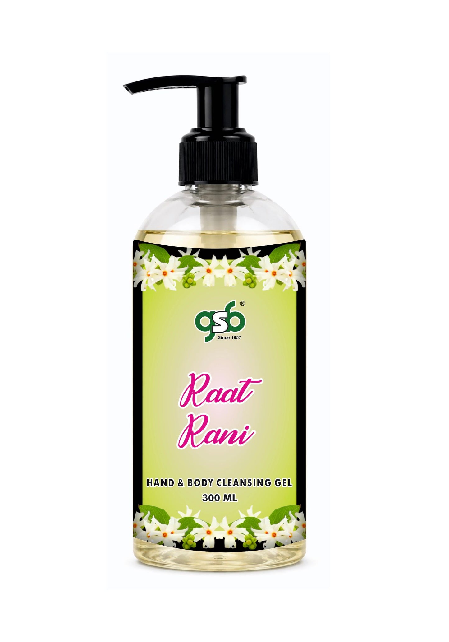 GSB Raat Rani Hand And Body Cleansing Gel | Luxury Body Wash & Shower Gel With Long Lasting Aroma | No Parabens & Silicones | Suitable for All Skin Types | 300 ml