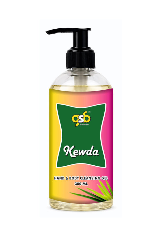 GSB Kewda Hand And Body Cleansing Gel | Luxury Body Wash & Shower Gel With Long Lasting Aroma | No Parabens & Silicones | Suitable for All Skin Types | 300 ml