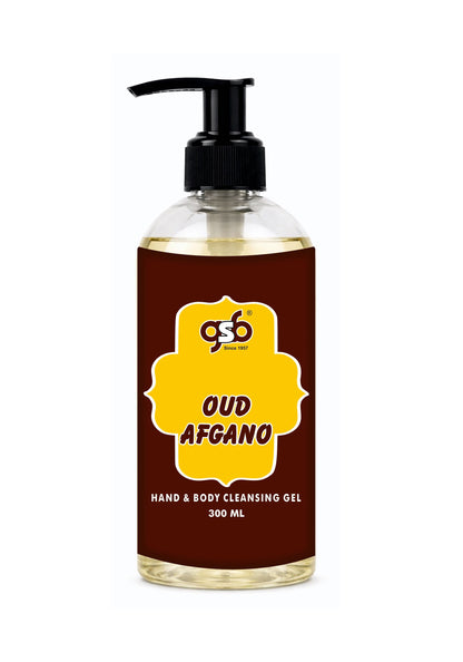 GSB Oud Afgano Hand And Body Cleansing Gel | Luxury Body Wash & Shower Gel With Long Lasting Aroma | No Parabens & Silicones | Suitable for All Skin Types | 300 ml