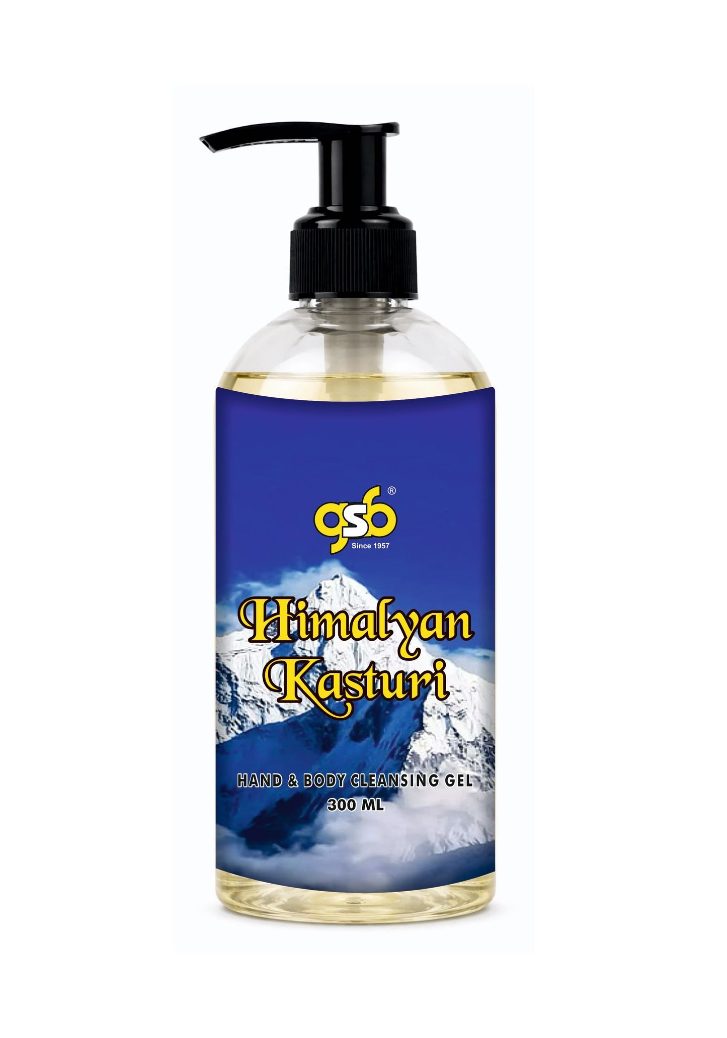 GSB Himalyan Kasturi Hand And Body Cleansing Gel | Luxury Body Wash & Shower Gel With Long Lasting Aroma | No Parabens & Silicones | Suitable for All Skin Types | 300 ml