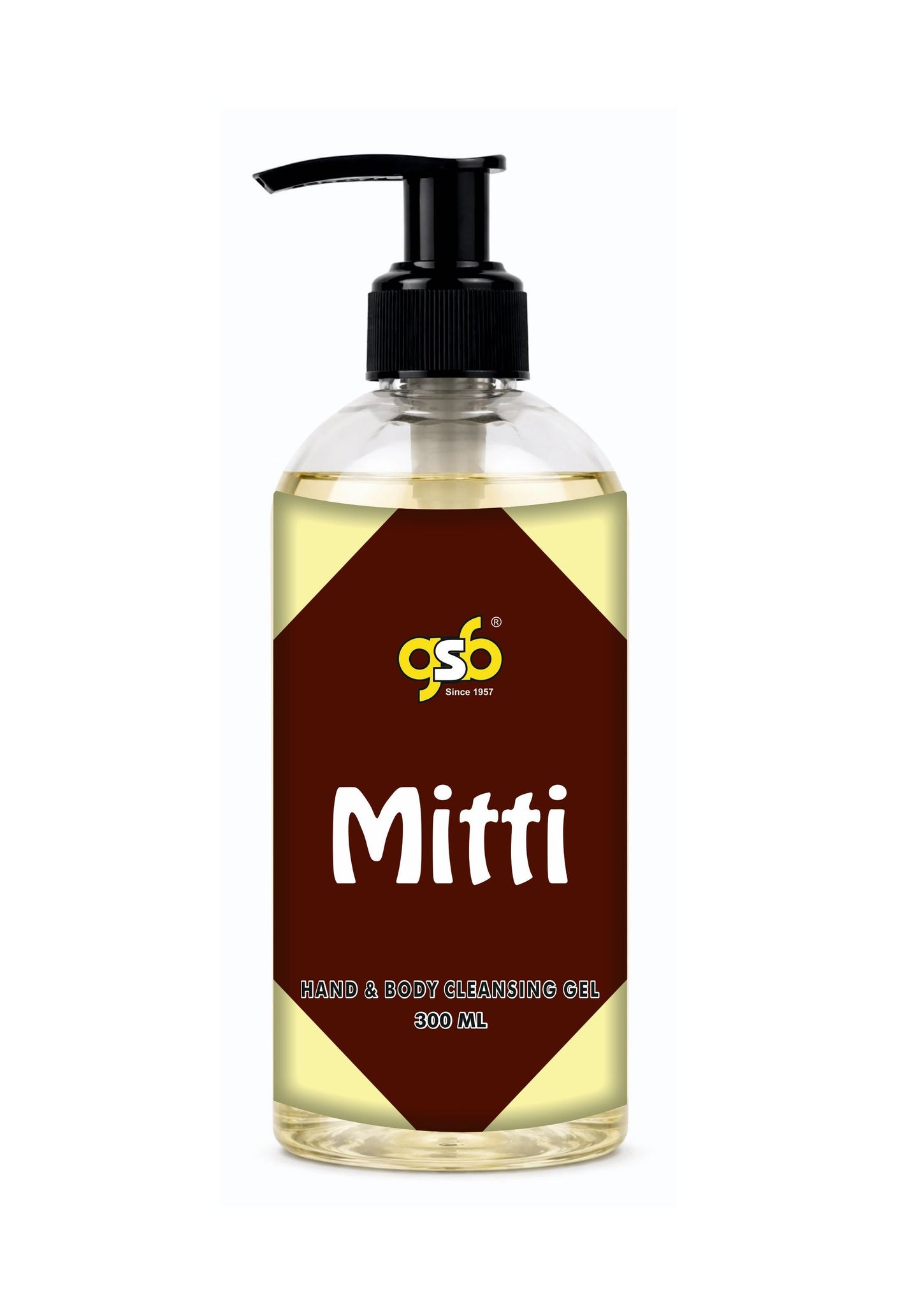 GSB Mitti Hand And Body Cleansing Gel | Luxury Body Wash & Shower Gel With Long Lasting Aroma | No Parabens & Silicones | Suitable for All Skin Types | 300 ml