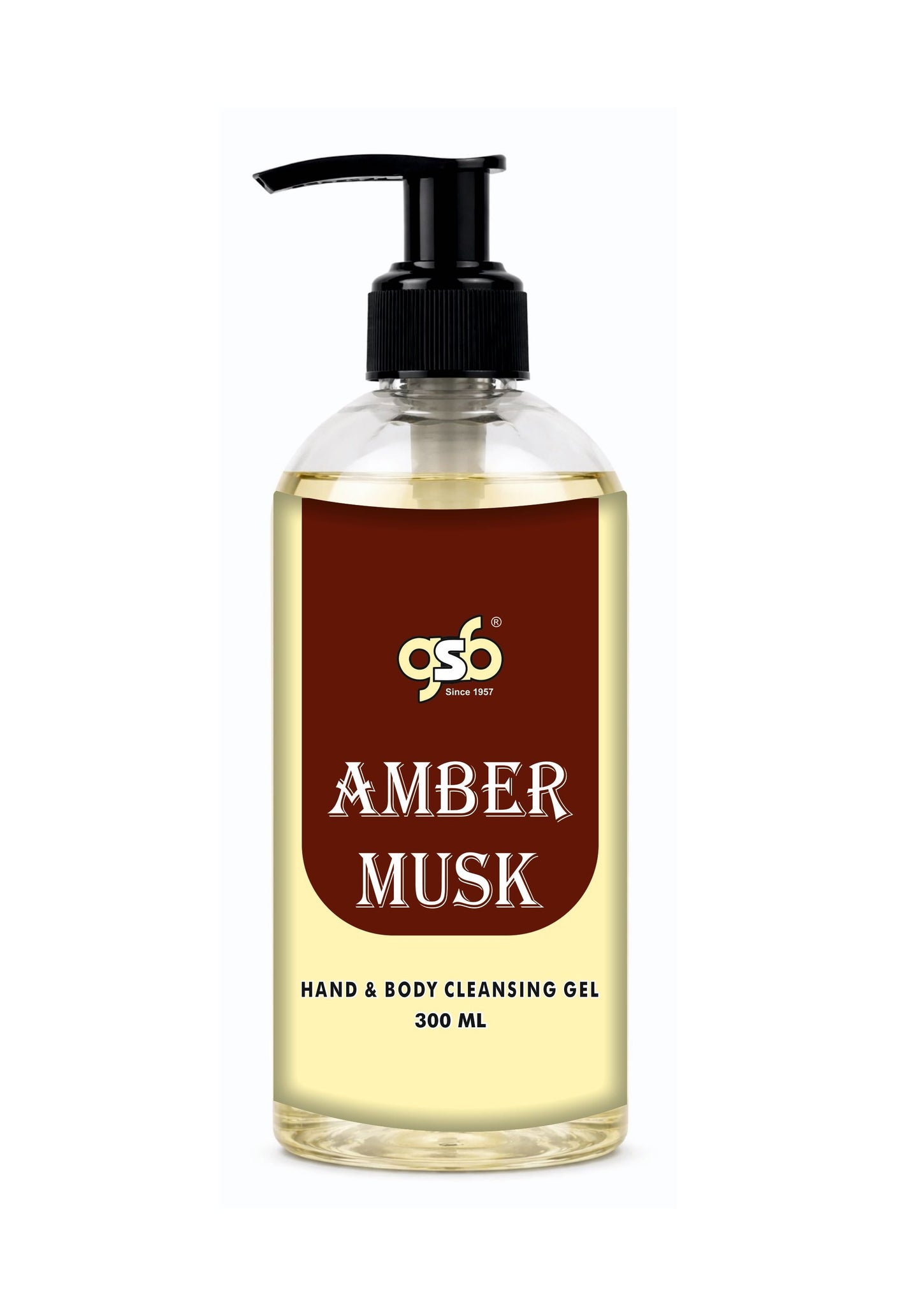 GSB Amber Musk Hand And Body Cleansing Gel | Luxury Body Wash & Shower Gel With Long Lasting Aroma | No Parabens & Silicones | Suitable for All Skin Types | 300 ml