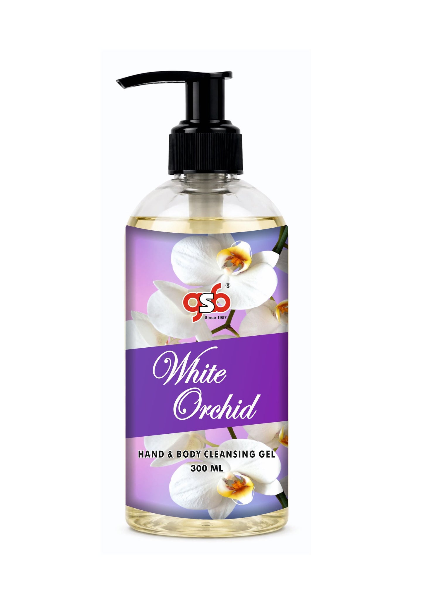 GSB White Orchid Hand And Body Cleansing Gel | Luxury Body Wash & Shower Gel With Long Lasting Aroma | No Parabens & Silicones | Suitable for All Skin Types | 300 ml
