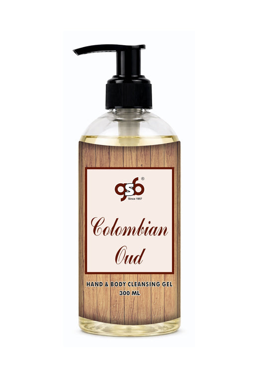 GSB Colombian Oud Hand And Body Cleansing Gel | Luxury Body Wash & Shower Gel With Long Lasting Aroma | No Parabens & Silicones | Suitable for All Skin Types | 300 ml