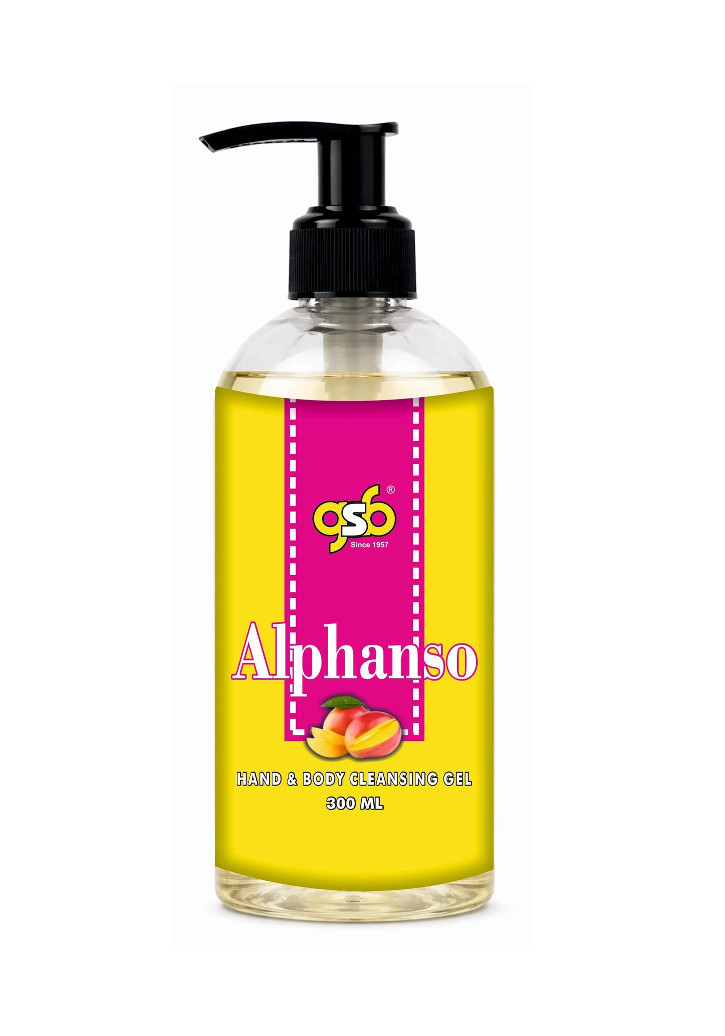 GSB Alphanso Hand And Body Cleansing Gel | Luxury Body Wash & Shower Gel With Long Lasting Aroma | No Parabens & Silicones | Suitable for All Skin Types | 300 ml