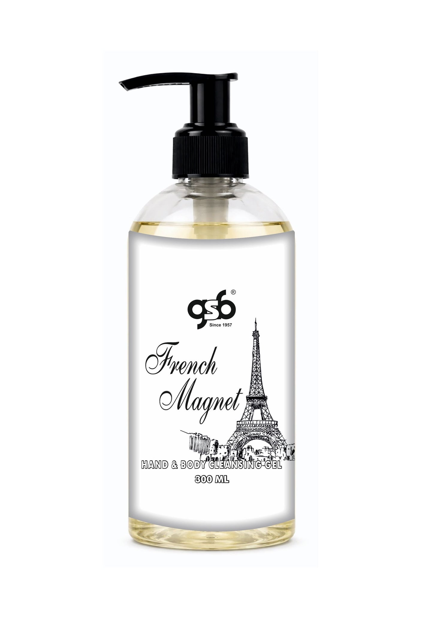 GSB French Magnet Hand And Body Cleansing Gel | Luxury Body Wash & Shower Gel With Long Lasting Aroma | No Parabens & Silicones | Suitable for All Skin Types | 300 ml