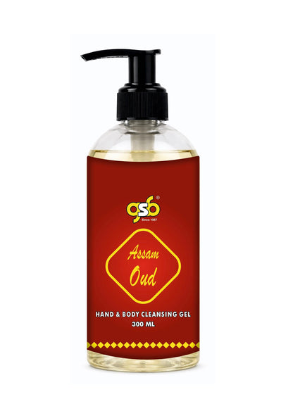GSB Assam Oud Hand And Body Cleansing Gel | Luxury Body Wash & Shower Gel With Long Lasting Aroma | No Parabens & Silicones | Suitable for All Skin Types | 300 ml