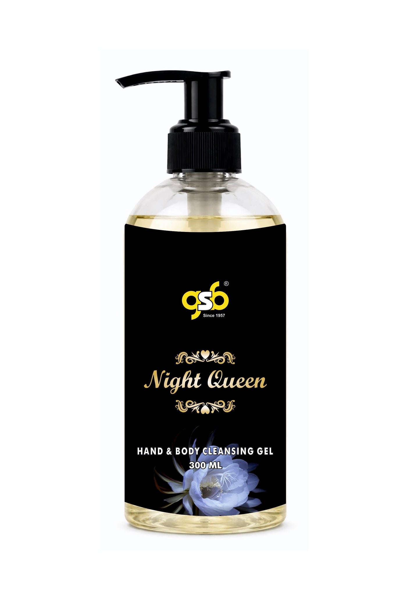 GSB Night Queen Hand And Body Cleansing Gel | Luxury Body Wash & Shower Gel With Long Lasting Aroma | No Parabens & Silicones | Suitable for All Skin Types | 300 ml