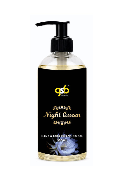 GSB Night Queen Hand And Body Cleansing Gel | Luxury Body Wash & Shower Gel With Long Lasting Aroma | No Parabens & Silicones | Suitable for All Skin Types | 300 ml