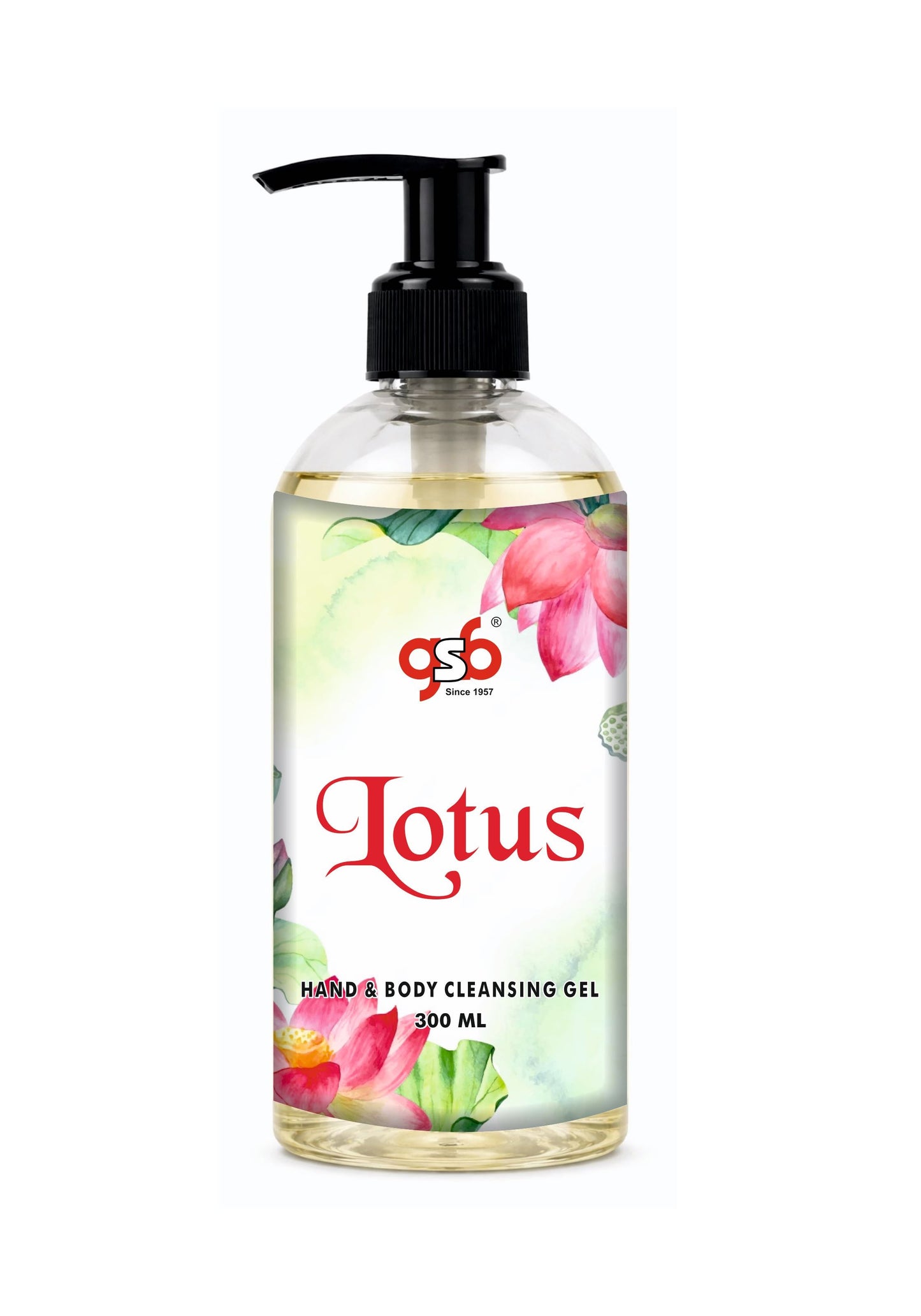 GSB Lotus Hand And Body Cleansing Gel | Luxury Body Wash & Shower Gel With Long Lasting Aroma | No Parabens & Silicones | Suitable for All Skin Types | 300 ml