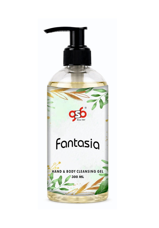 GSB Fantasia Hand And Body Cleansing Gel | Luxury Body Wash & Shower Gel With Long Lasting Aroma | No Parabens & Silicones | Suitable for All Skin Types | 300 ml