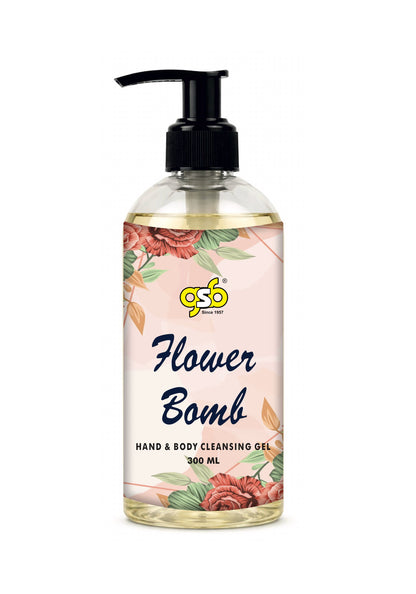GSB Flower Bomb Hand And Body Cleansing Gel Inspired From Victor Ralf Flower Bomb  | Luxury Body Wash & Shower Gel With Long Lasting Aroma | No Parabens & Silicones | 300 ml