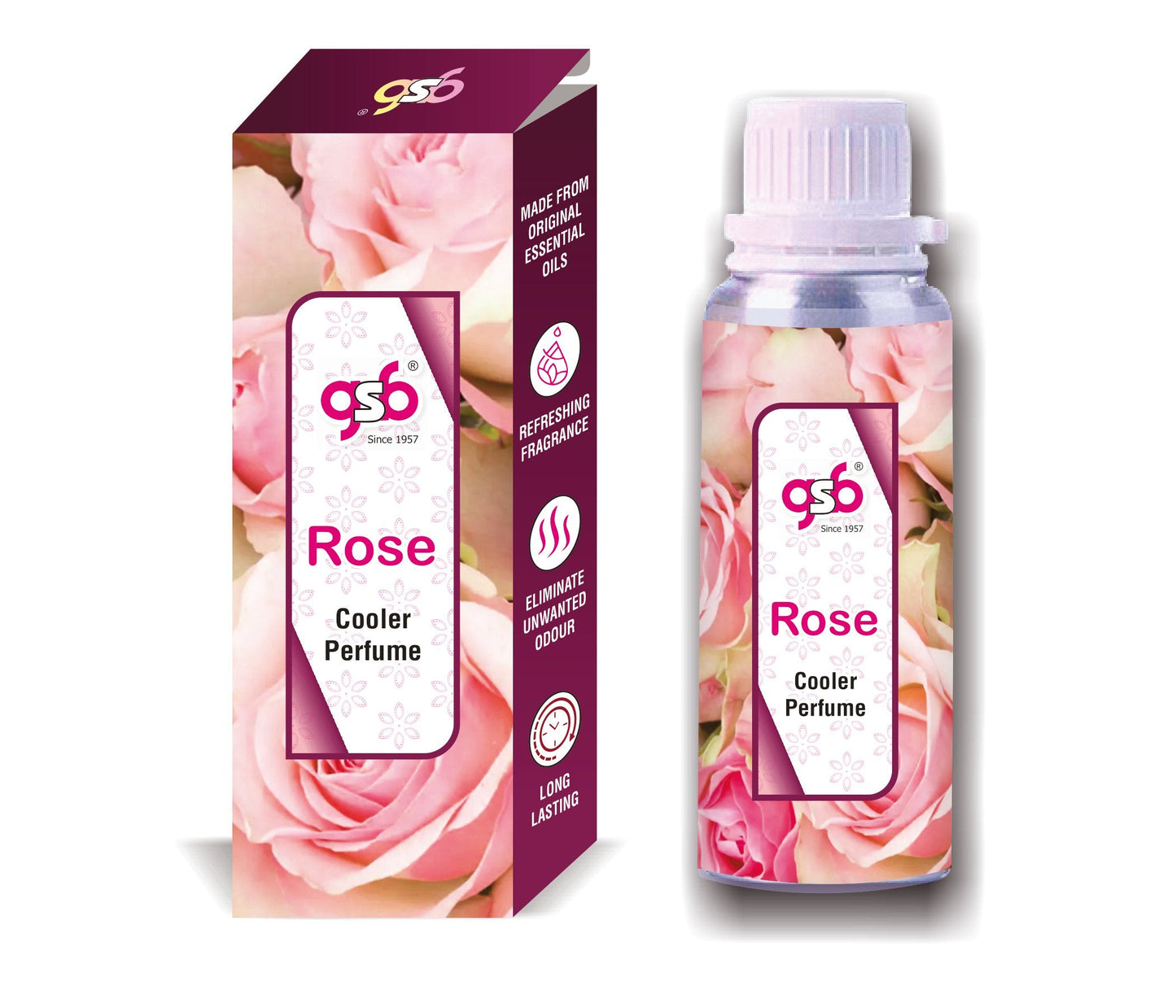 GSB Rose Cooler Perfume | Long Lasting | Alcohol Free | Cooler Spray | Cooler Attar |Cooler Essential Oil | Natural And Real Fragrance