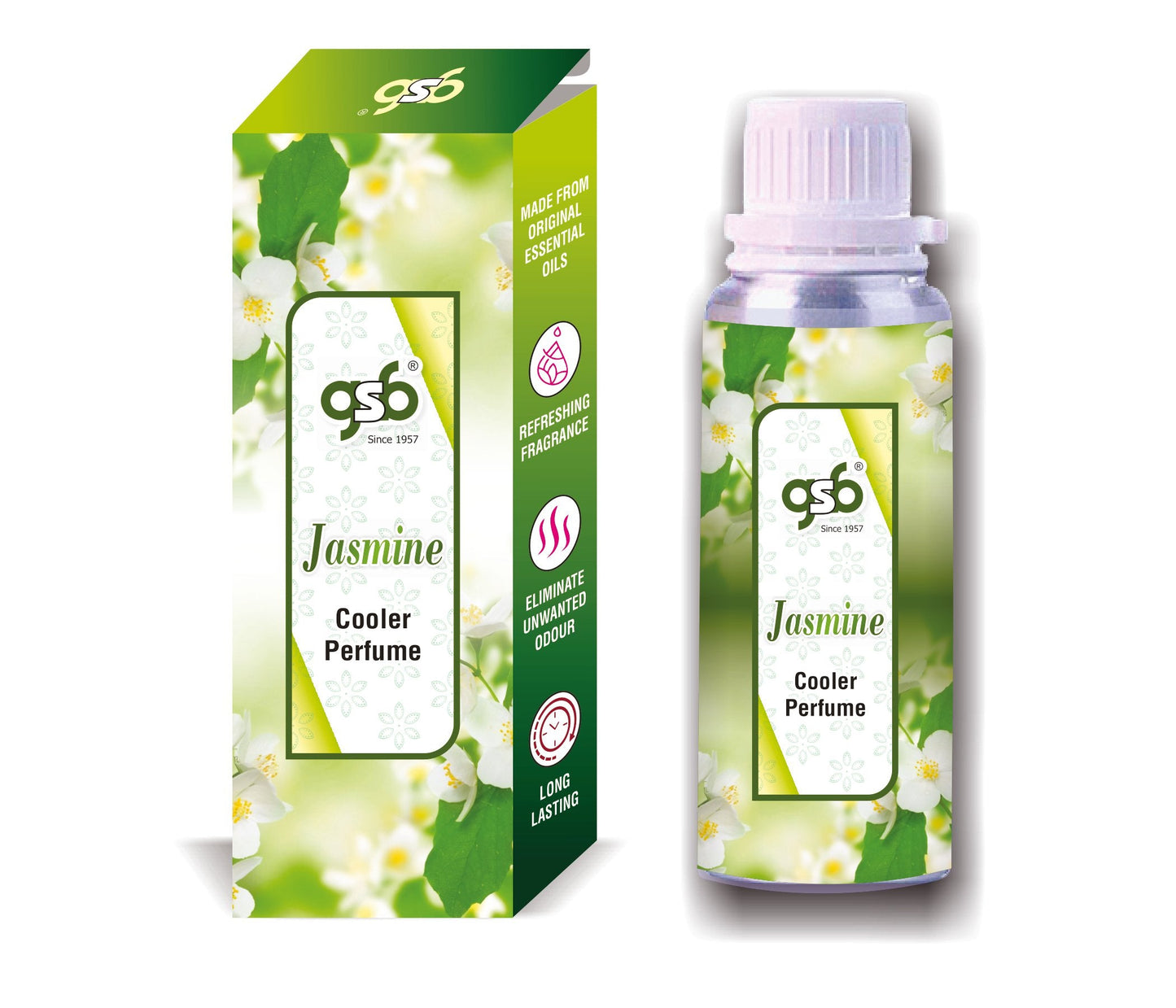 GSB Jasmine Cooler Perfume | Long Lasting | Alcohol Free | Cooler Spray | Cooler Attar | Cooler Essential Oil | Natural And Real Fragrance