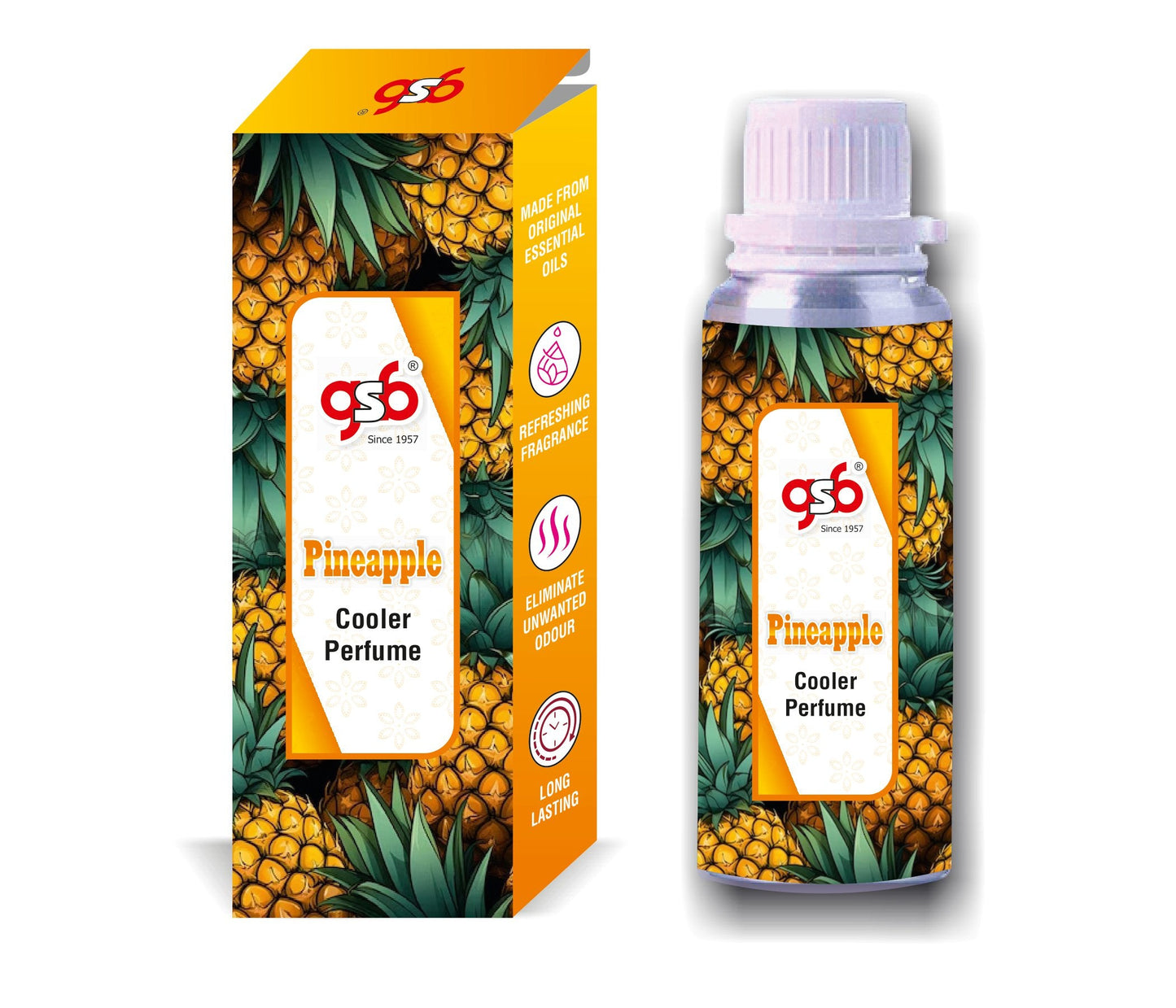 GSB Pineapple Cooler Perfume | Long Lasting | Alcohol Free | Cooler Spray | Cooler Attar | Cooler Essential Oil | Natural And Real Fragrance