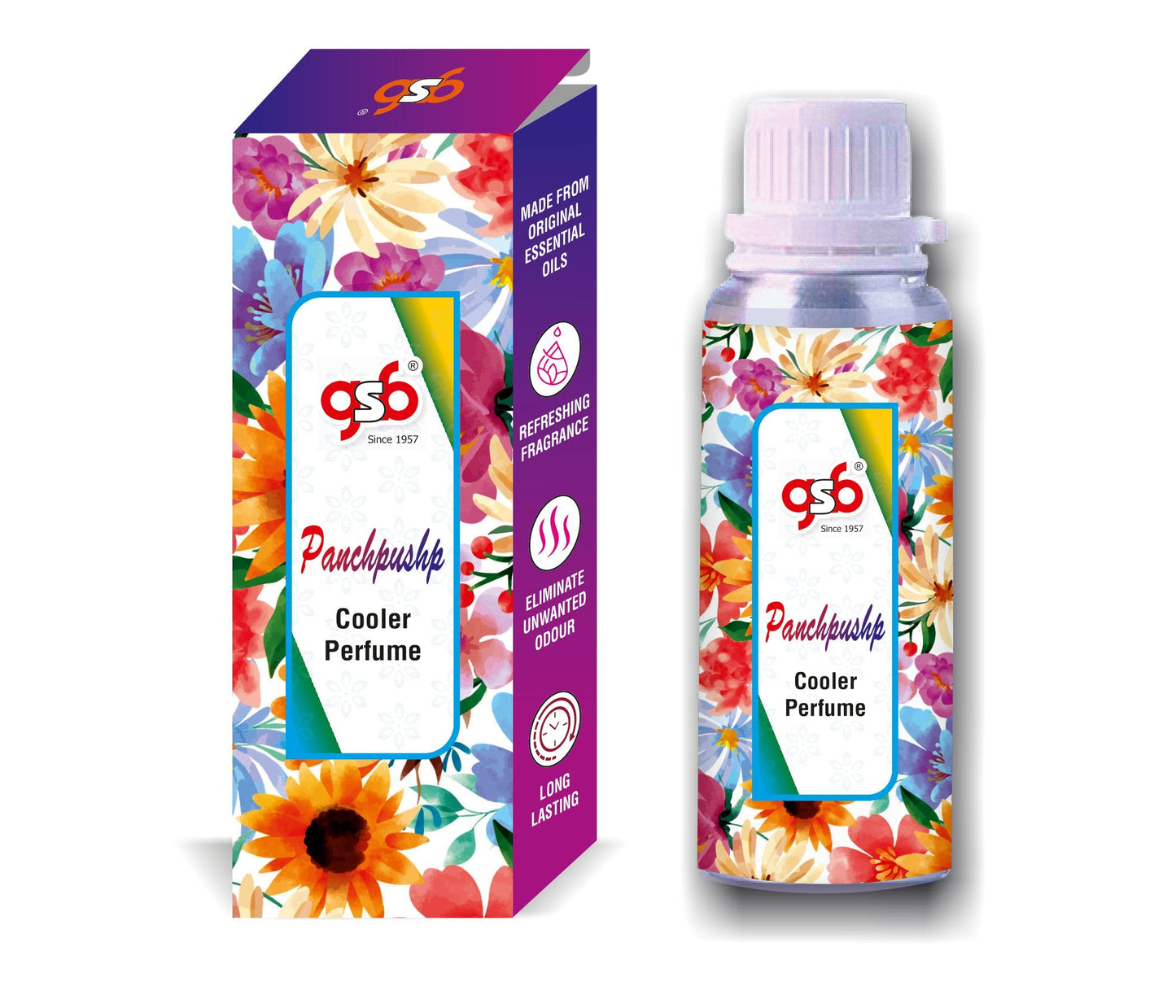 GSB Panchpushp Cooler Perfume | Long Lasting | Alcohol Free | Cooler Spray | Cooler Attar | Cooler Essential Oil | Natural And Real Fragrance