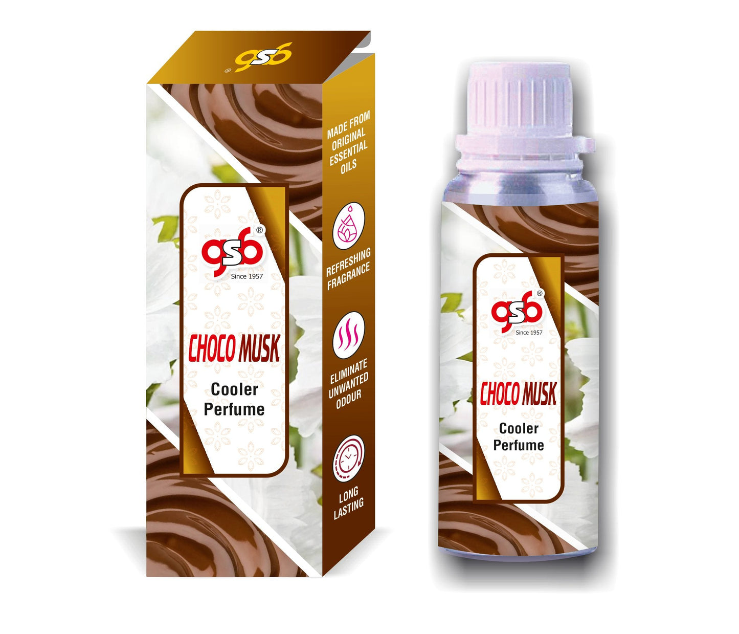 GSB Chocomusk Cooler Perfume | Long Lasting | Alcohol Free | Cooler Spray | Cooler Attar | Cooler Essential Oil | Natural And Real Fragrance