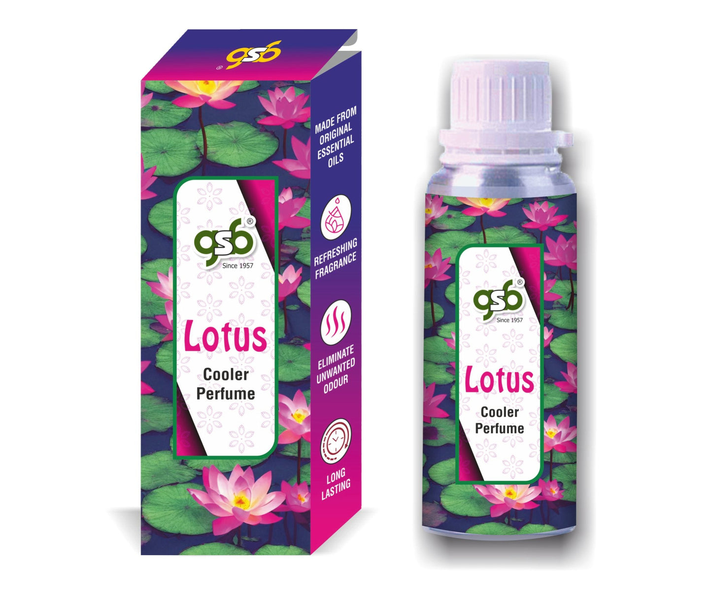 GSB Lotus Cooler Perfume | Long Lasting | Alcohol Free | Cooler Spray | Cooler Attar | Cooler Essential Oil | Natural And Real Fragrance