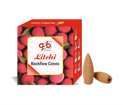 GSB Litchi Premium Backflow Cones | Best For Smoke Fountain | Backflow Cone | No Charcoal | No Bamboo