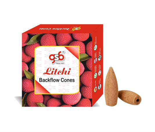 GSB Litchi Premium Backflow Cones | Best For Smoke Fountain | Backflow Cone | No Charcoal | No Bamboo