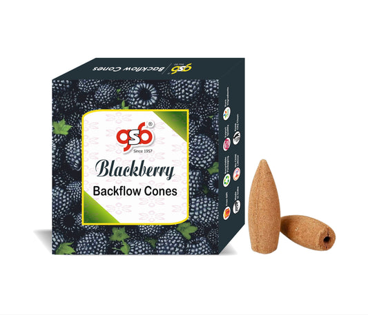 GSB Blackberry Premium Backflow Cones | Best For Smoke Fountain | Backflow Cone | No Charcoal | No Bamboo