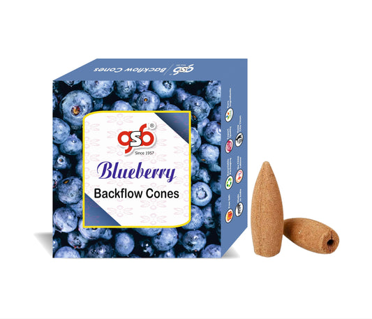 GSB Blueberry Premium Backflow Cones | Best For Smoke Fountain | Backflow Cone | No Charcoal | No Bamboo