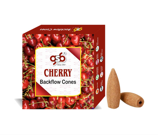 GSB Cherry Premium Backflow Cones | Best For Smoke Fountain | Backflow Cone | No Charcoal | No Bamboo