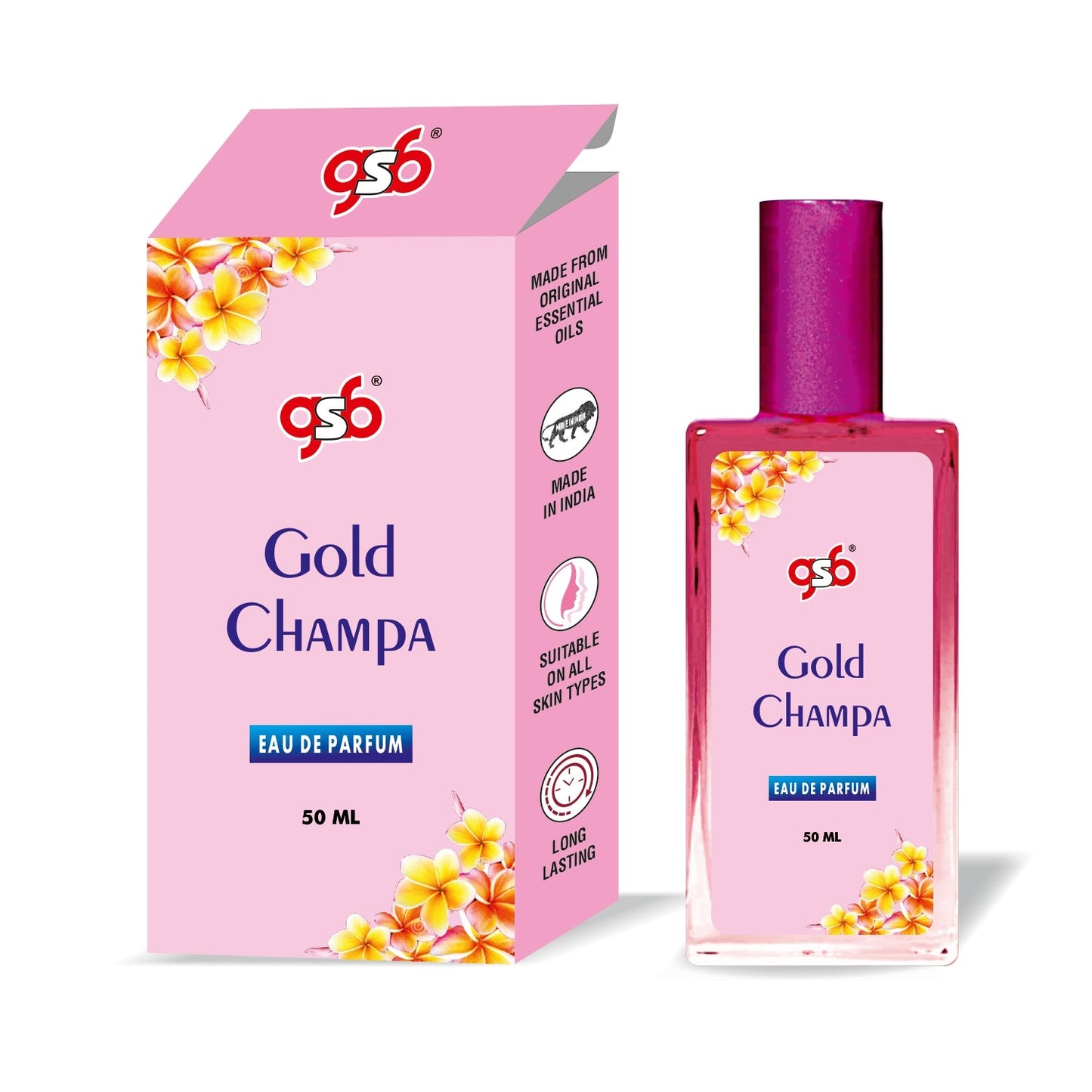 GSB Gold Champa Eau De Parfum | EDP Spray For Men & Women | Luxury Perfume | Long Lasting | Suitable On All Occasions | 50 ML