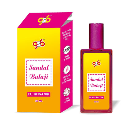 GSB Sandal Balaji Eau De Parfum | EDP Spray For Men & Women | Luxury Perfume | Long Lasting | Suitable On All Occasions | 50 ML