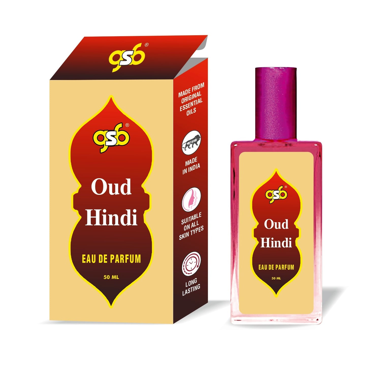 GSB Oud Hindi Eau De Parfum | EDP Spray For Men & Women | Luxury Perfume | Long Lasting | Suitable On All Occasions | 50 ML