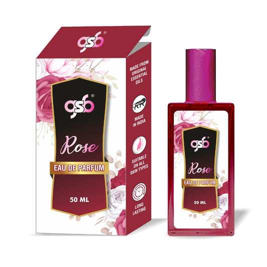 GSB Rose Eau De Parfum | EDP Spray For Men & Women | Luxury Perfume | Long Lasting | Suitable On All Occasions | 50 ML