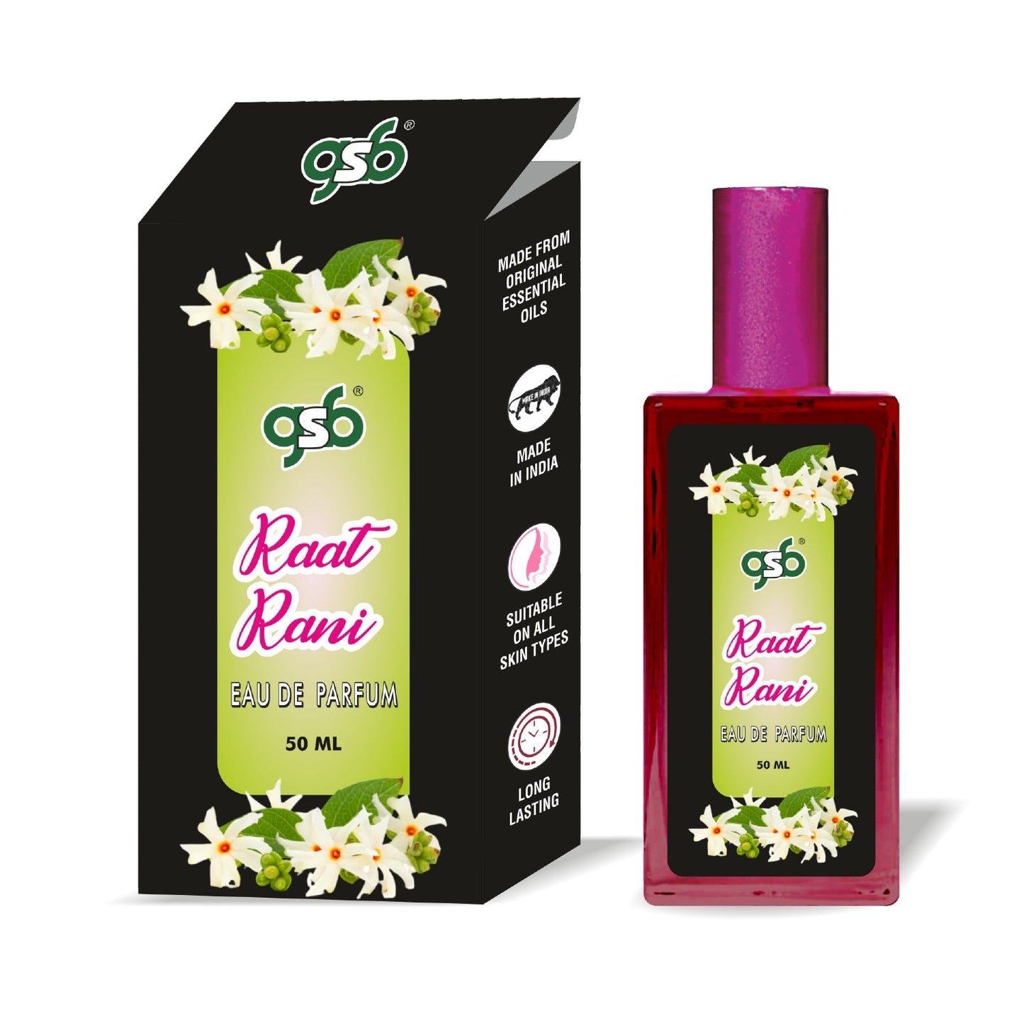 GSB Raat Rani Eau De Parfum | EDP Spray For Men & Women | Luxury Perfume | Long Lasting | Suitable On All Occasions | 50 ML