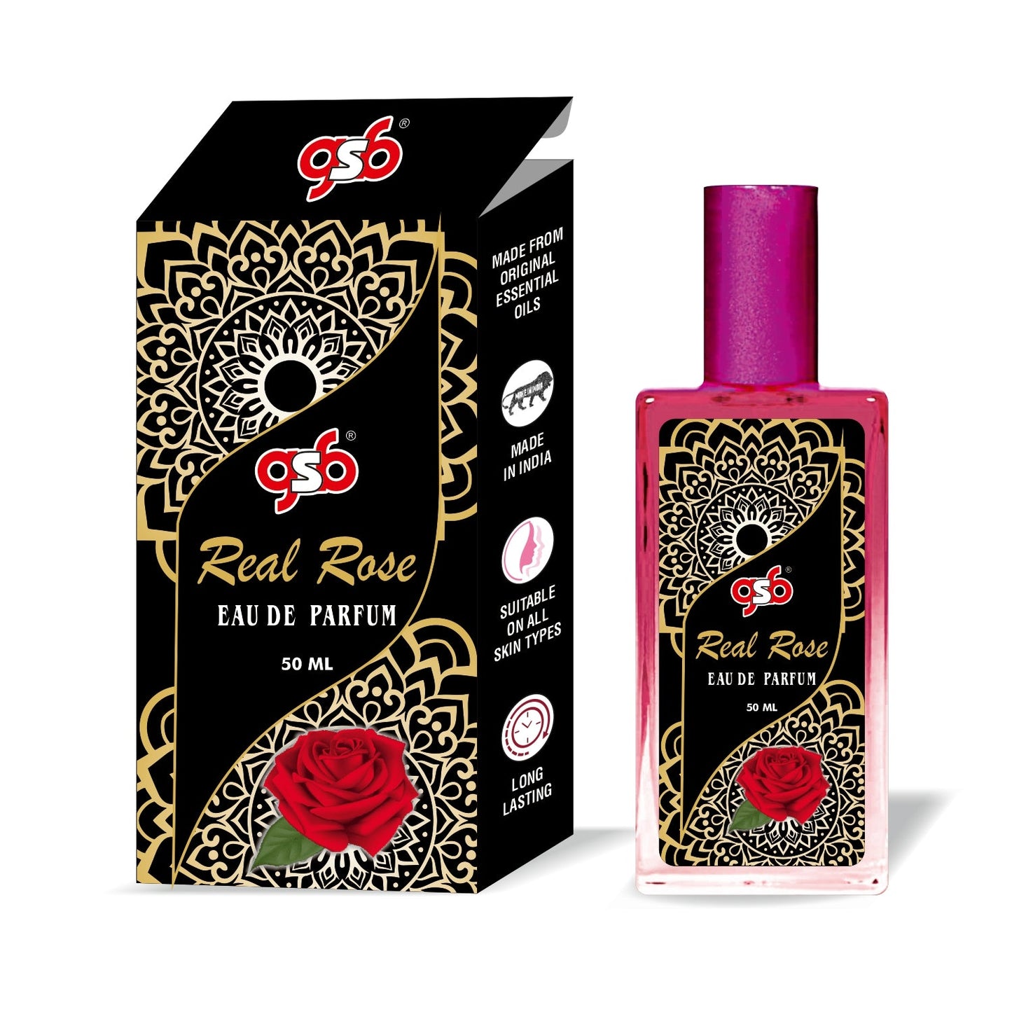 GSB Real Rose Eau De Parfum | EDP Spray For Men & Women | Luxury Perfume | Long Lasting | Suitable On All Occasions | 50 ML