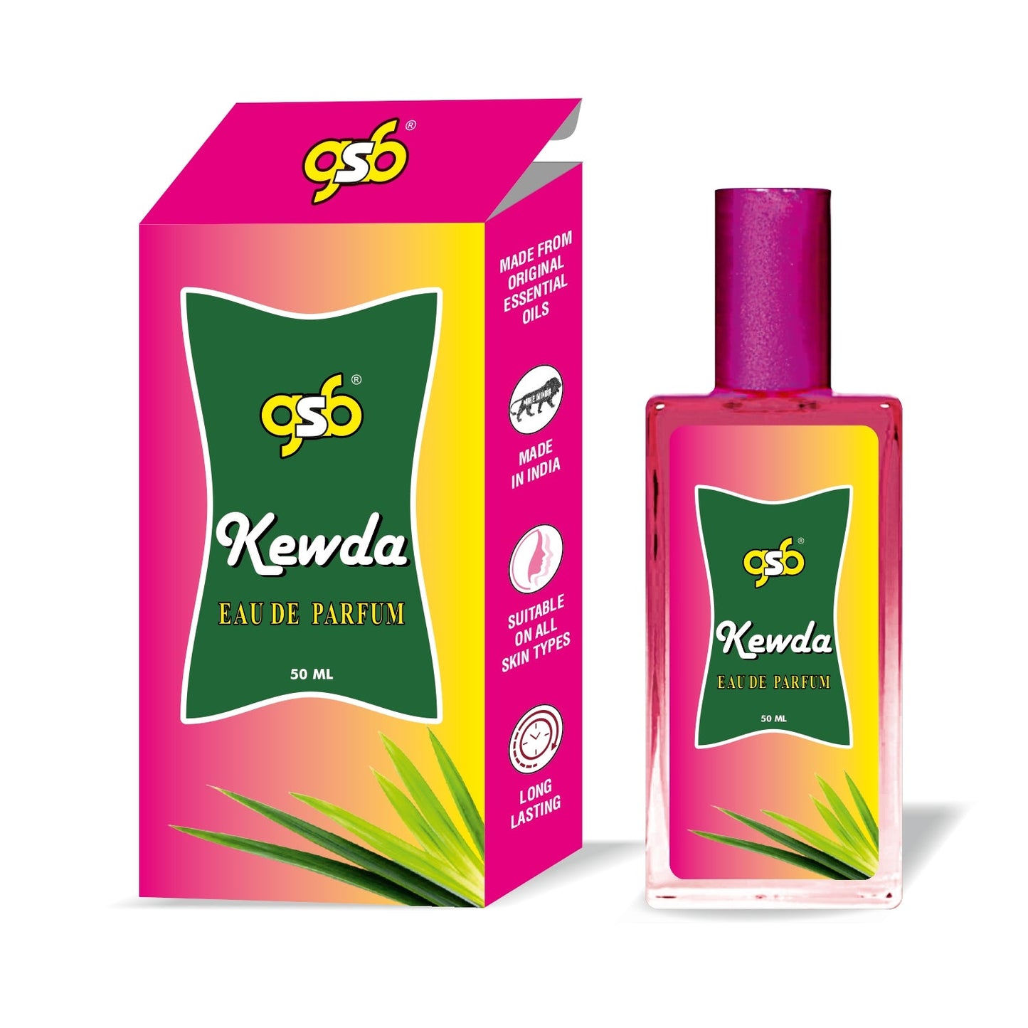 GSB Kewda Eau De Parfum | EDP Spray For Men & Women | Luxury Perfume | Long Lasting | Suitable On All Occasions | 50 ML