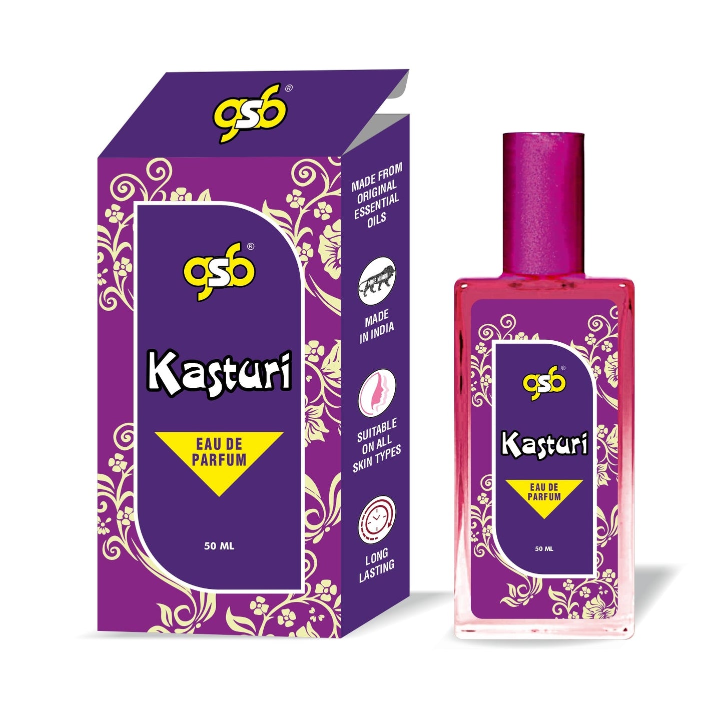 GSB Kasturi Eau De Parfum | EDP Spray For Men & Women | Luxury Perfume | Long Lasting | Suitable On All Occasions | 50 ML