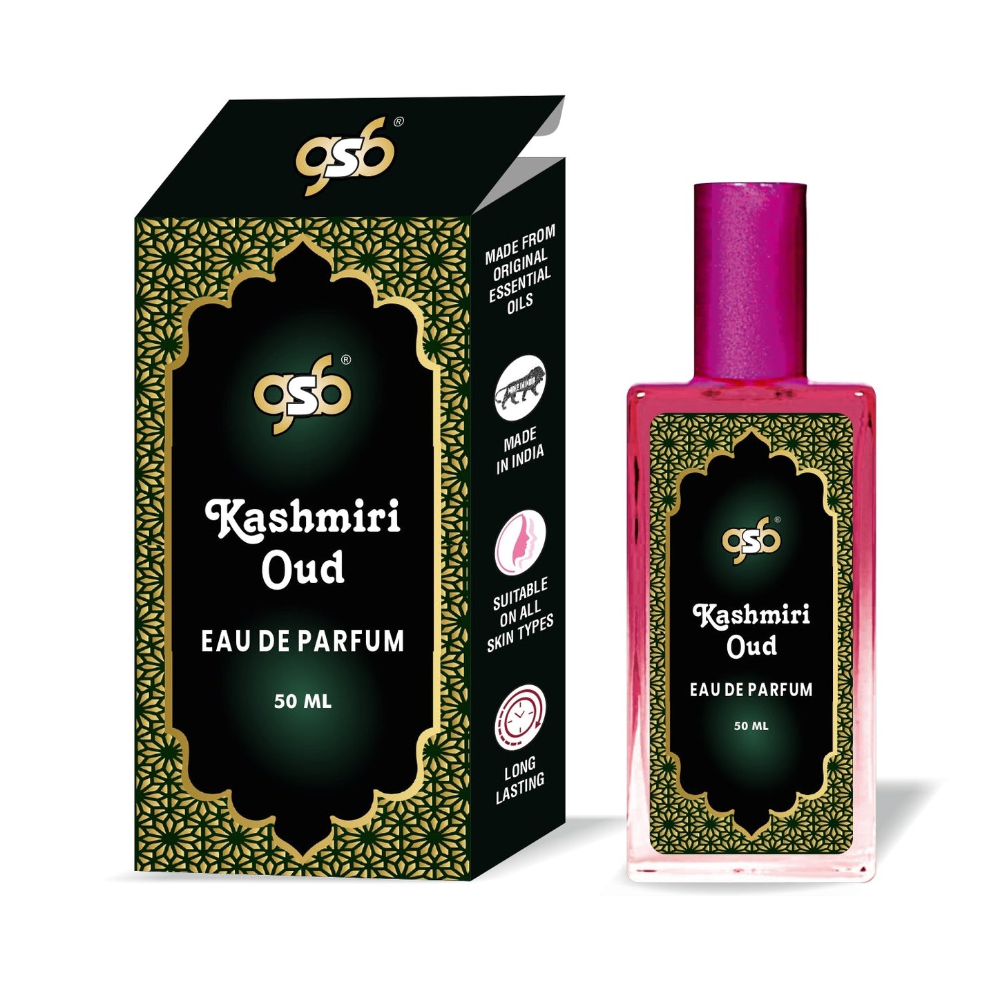 GSB Kashmiri Oud Eau De Parfum | EDP Spray For Men & Women | Luxury Perfume | Long Lasting | Suitable On All Occasions | 50 ML